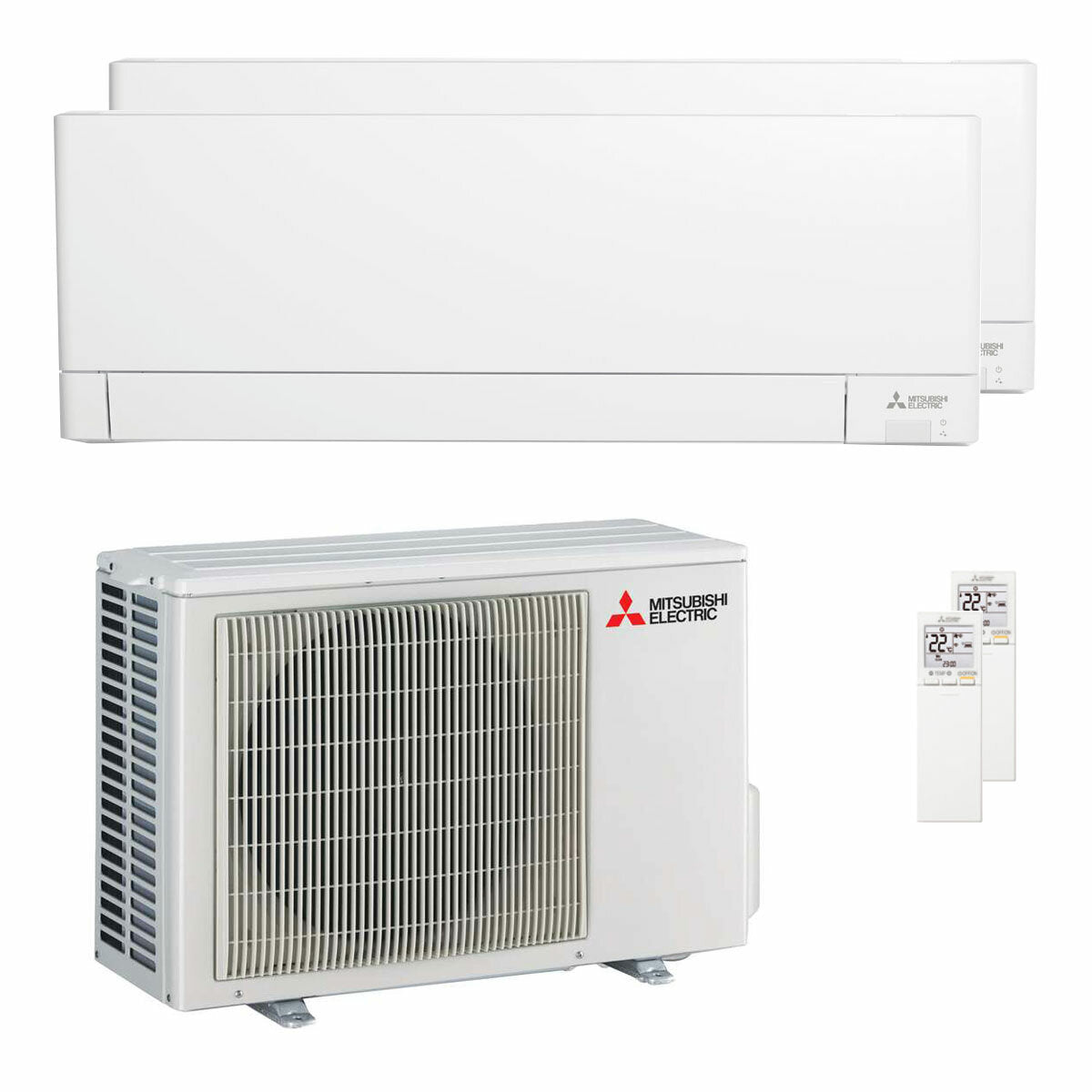 Mitsubishi Condizionatore Electric Serie AY dual split 9000+9000 BTU inverter B wifi unità esterna 3.3 kW Classe A++
