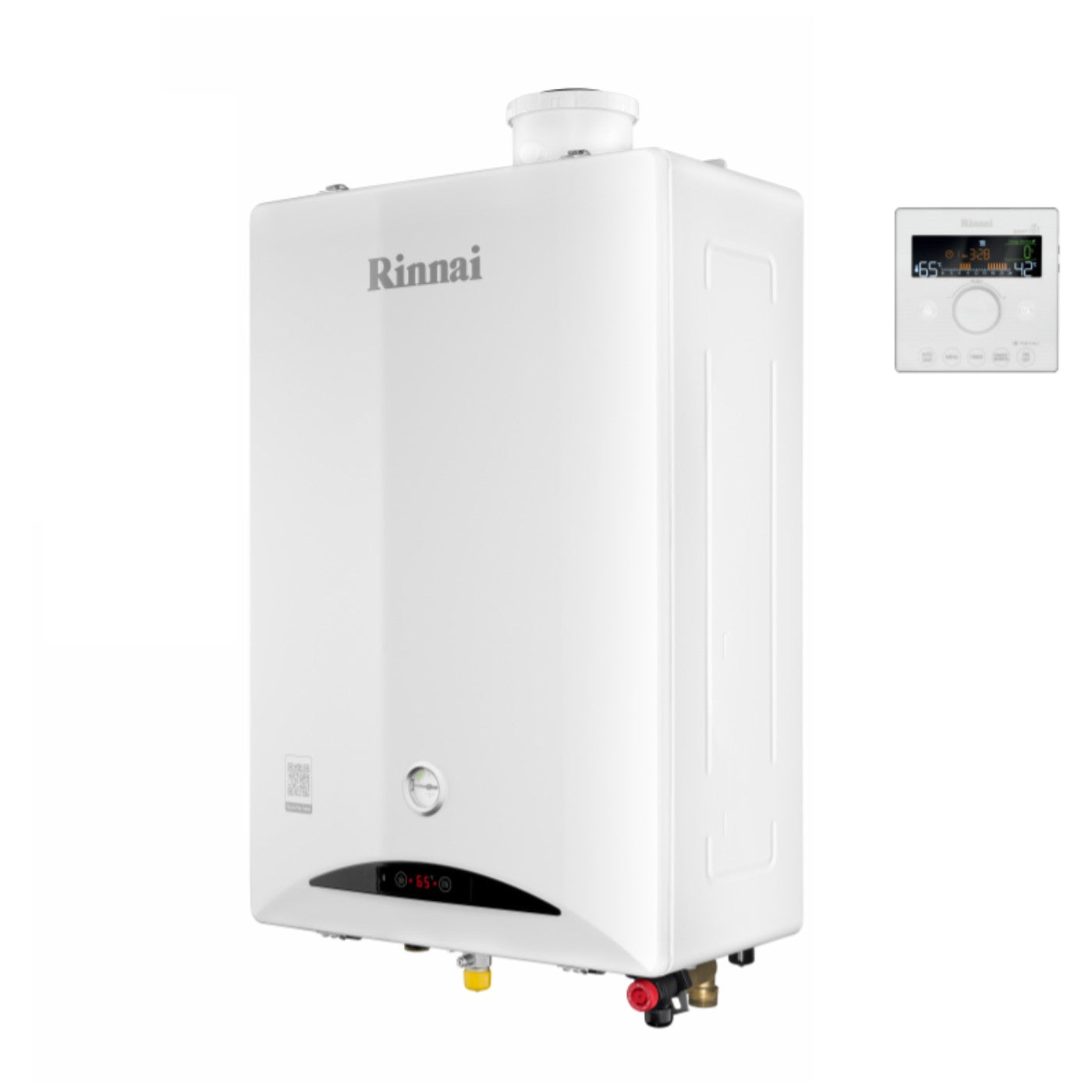 Rinnai Caldaia a condensazione ZEN 24 kW Low NOx Wi-Fi integrato Neutralizzatore Condensa integrato cod. REB- GPL Completa di Kit Fumi