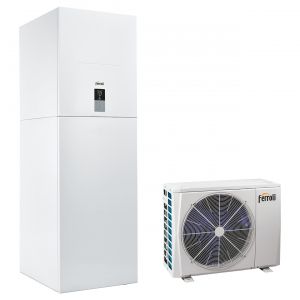 Ferroli Pompa Di Calore Splittata Reversibile Aria-Acqua Inverter Omnia ST 3.2 16 Sistema con Integrazione Elettrica R-32 Monofase con Comando Incluso