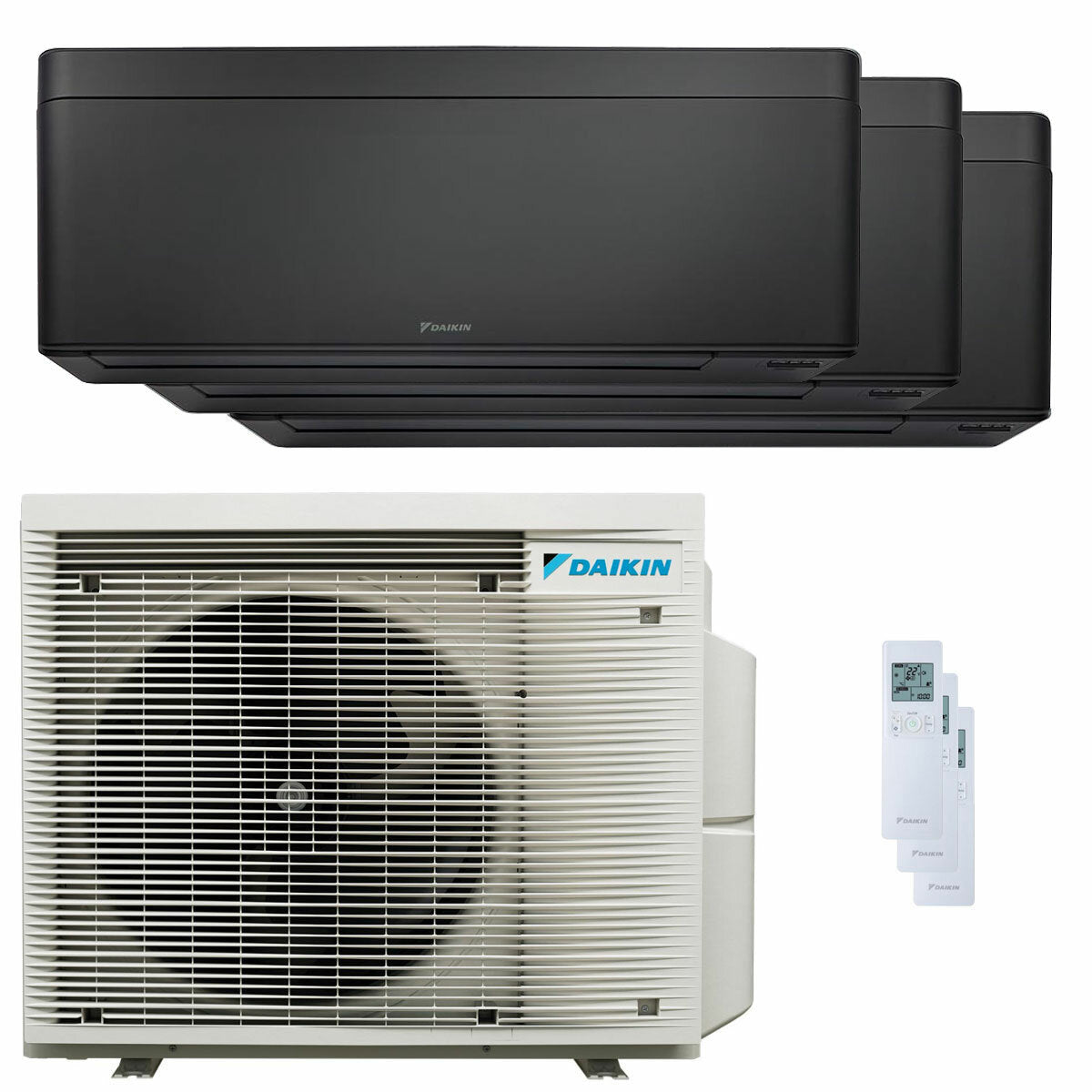 Daikin Condizionatore Stylish Total Black trial split 9000+12000+15000 BTU inverter A++ wifi unità esterna 6.8 kW