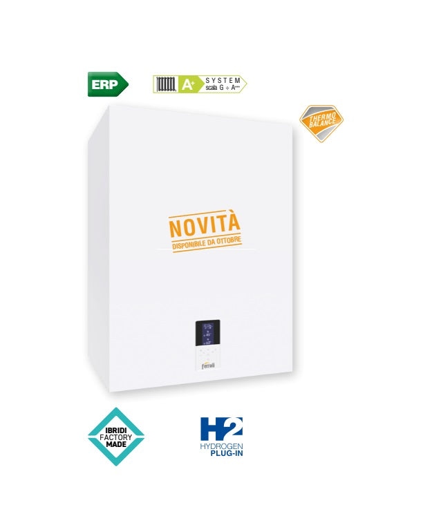 Ferroli Caldaia a condensazione Bluehelix HiTech RRT 34 K 50 con accumulo di 50 litri kit scarico fumi omaggio low NOx Metano o GPL - Novità