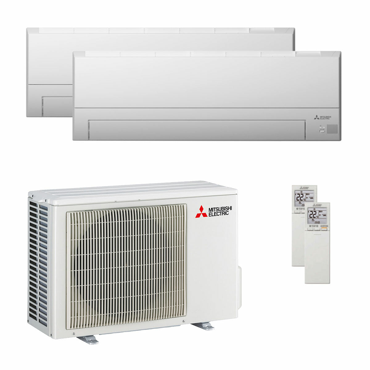 Mitsubishi Condizionatore Electric Serie BT dual split 9000+12000 BTU inverter A++ wifi unità esterna 4.2 kW