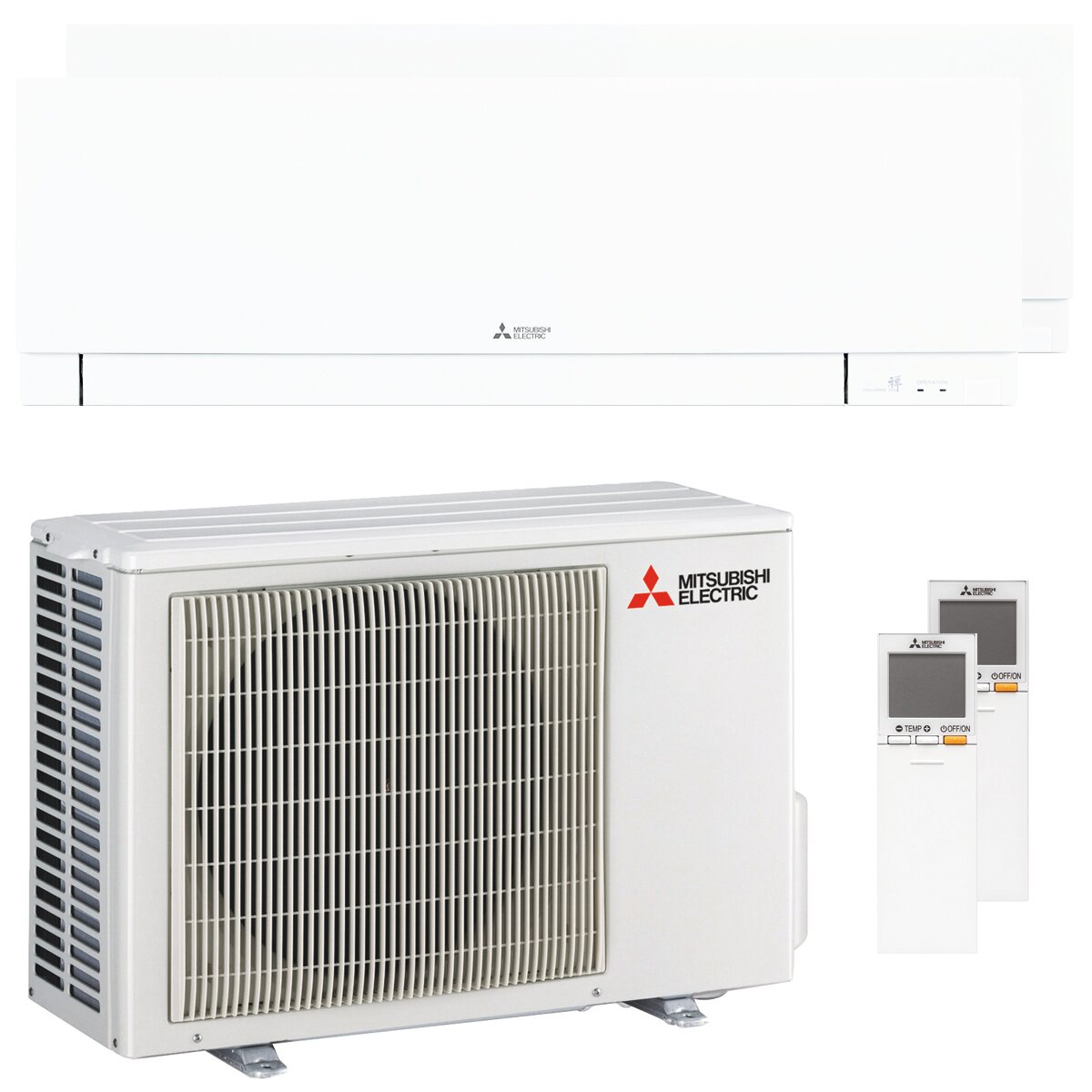 Mitsubishi Condizionatore Electric Kirigamine Zen Msz-ef dual split 9000+12000 BTU inverter A++ wifi esterna 4,2 kW bianco