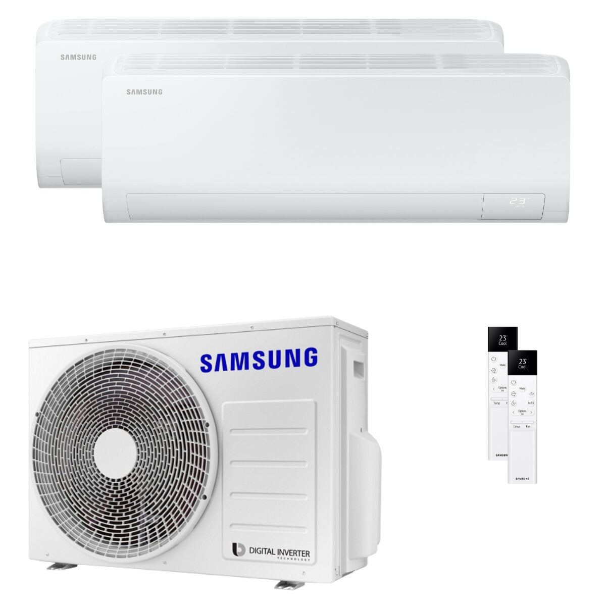 Samsung Condizionatore Cebu S2 dual split 7000+18000 BTU inverter A++ wifi unità esterna 5.2 kW