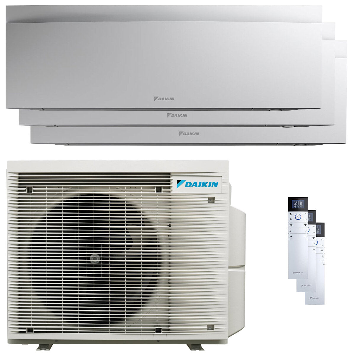 Daikin Condizionatore Emura 3 trial split 7000+9000+15000 BTU inverter A+ wifi unità esterna 6.8 kW Bianco