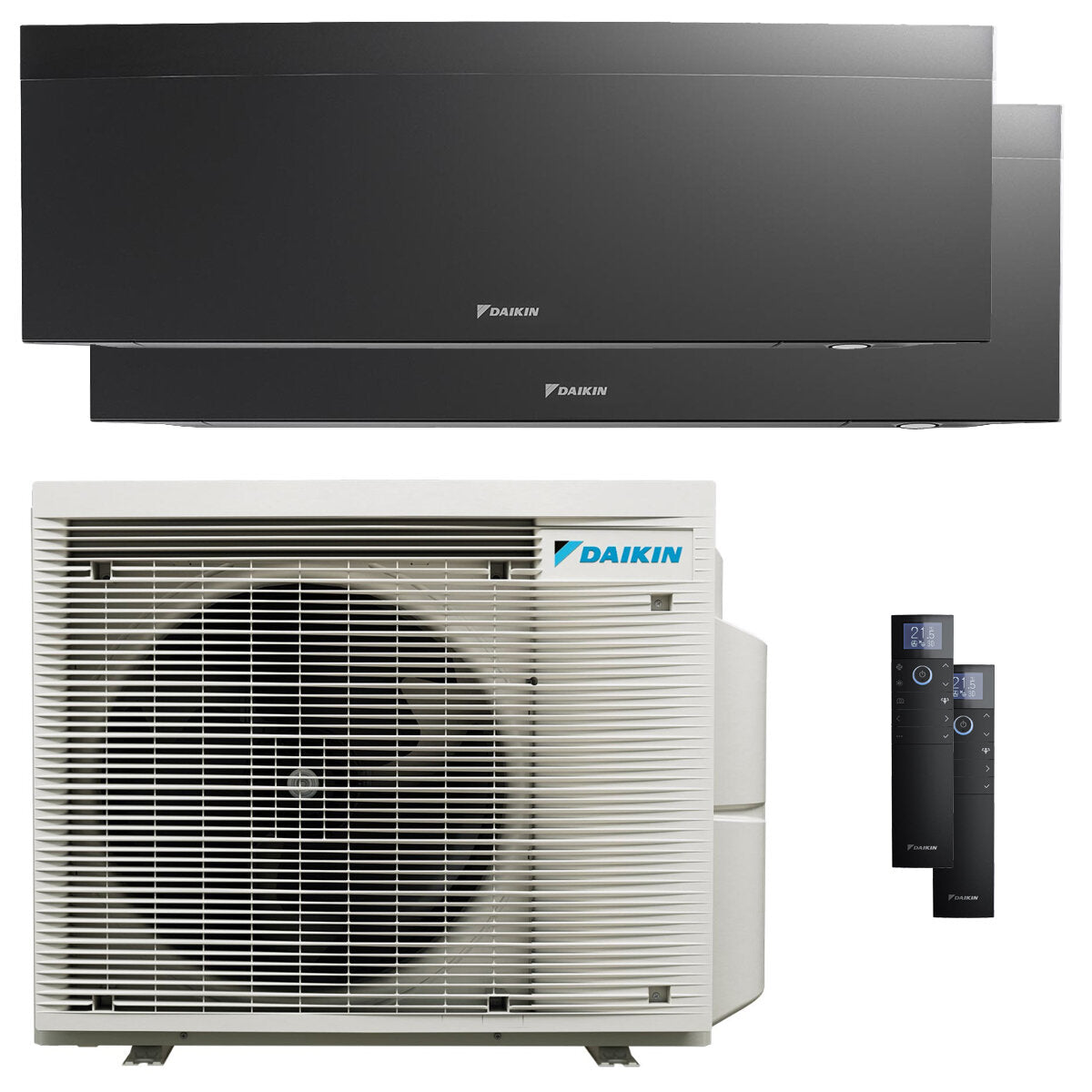 Daikin Condizionatore Emura 3 dual split 18000+18000 BTU inverter A+ wifi unità esterna 7.8 kW Nero
